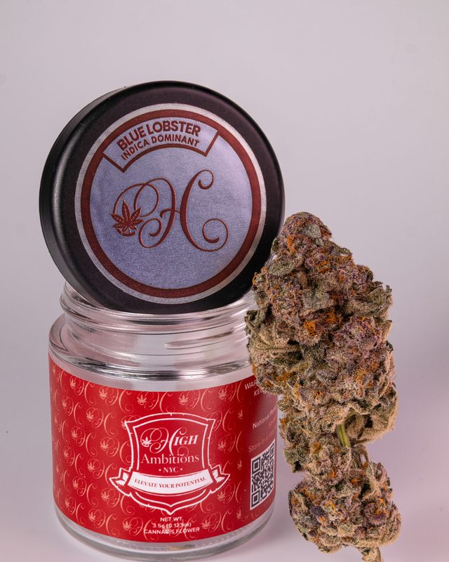 High Ambitions Blue Lobster flower jar