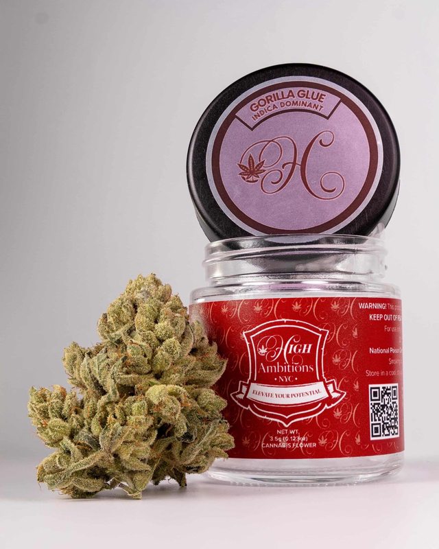 High Ambitions Gorilla Glue flower jar
