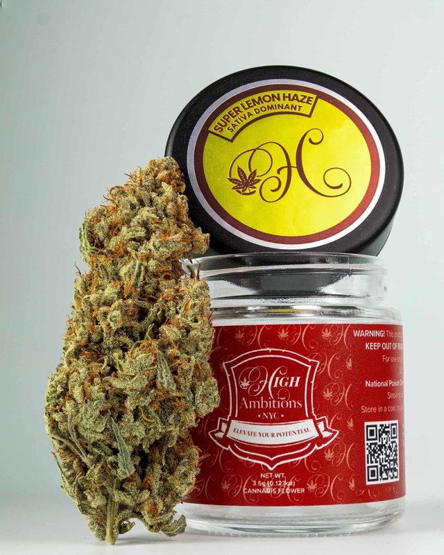 High Ambitions Super Lemon Haze flower jar